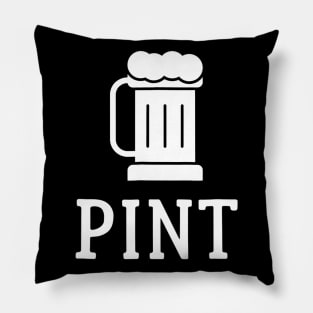 Pint Half Pint Matching Shirts Beer Glass Fathers Day Gift Pillow