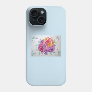 Ring of Roses Watercolour Painting Phone Case