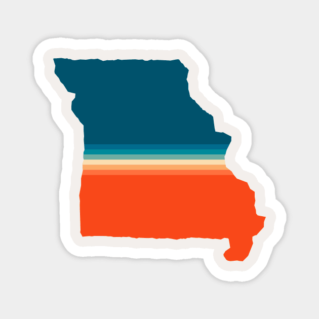 Missouri State Retro Map Magnet by n23tees