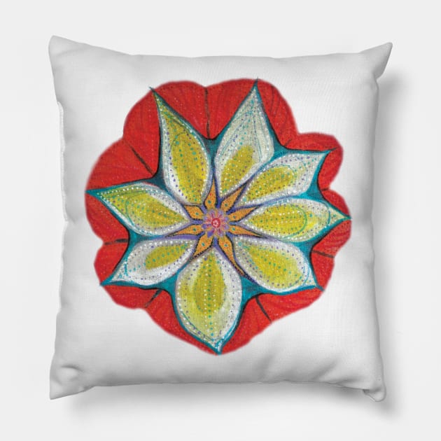 Abstract Flower Pillow by Manitarka