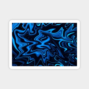 Blue Liquid Paint Magnet