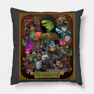 Dungeon Muppets (With Bordered Background) Pillow