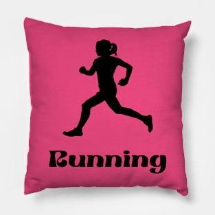 Women Running for Fitness Pillow