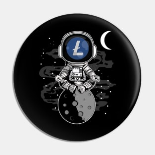 Astronaut Litecoin Lite Coin LTC To The Moon Crypto Token Cryptocurrency Wallet Birthday Gift For Men Women Kids Pin