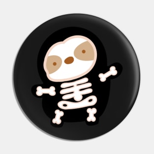 Cute Halloween Skeleton Sloth Pin