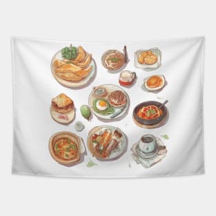 Delicious buffet Tapestry