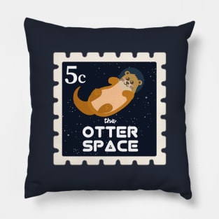 Otter Lover Postage Stamps | Funny Astronomy | Space Pillow