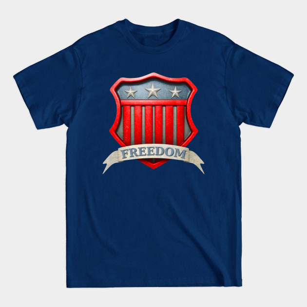 Discover USA Shield Freedom - Fourth Of July - T-Shirt