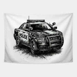 Police Car Tapestry