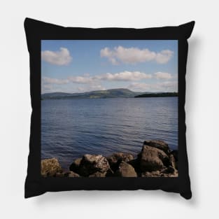 Deep blue lake Pillow