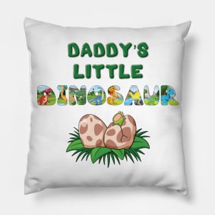 Daddy's Little Dinosaur - cute dinosaur letters word art Pillow