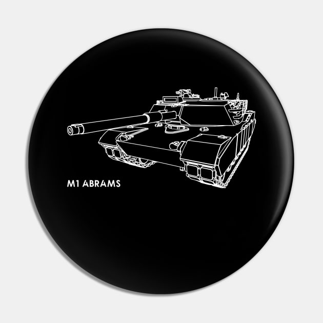 M1 Abrams Tank Pin by Arassa Army