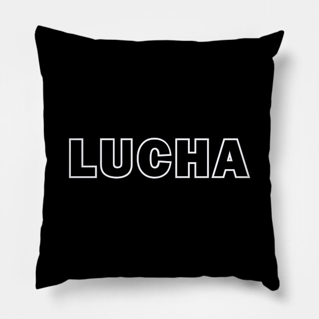 Lucha (White) Pillow by Ruiz Combat Grappling