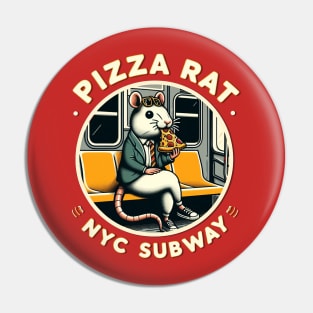 Pizza Rat New York Subway NYC Subway Train Pin