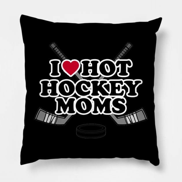 I love Hot Hockey Moms Pillow by PRINT-LAND