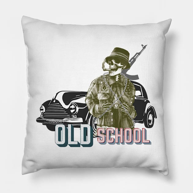 OLD SCHOOL Pillow by sonnycosmics