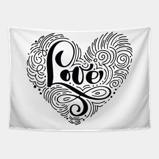 Valentines Calligraphy Quote Tapestry