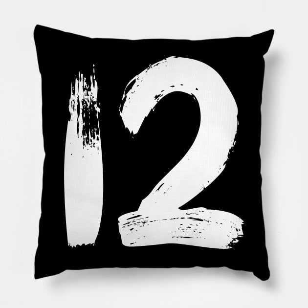 Number 12 Pillow by Erena Samohai