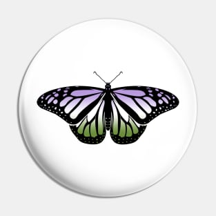 Genderqueer Pride Butterfly Pin