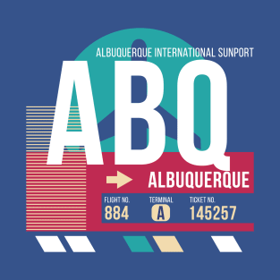 Albuquerque (ABQ) New Mexico Airport Code Baggage Tag T-Shirt