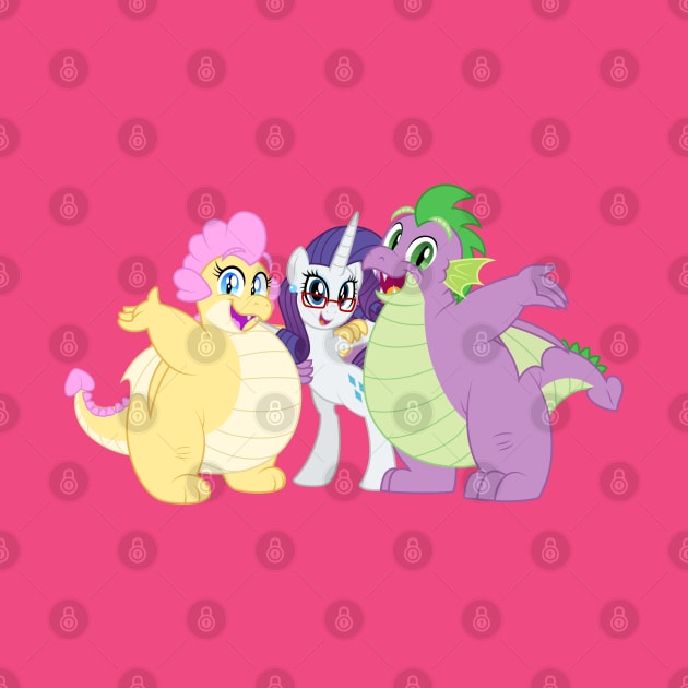 Buttercream, Rarity and Spike by Aleximus Prime