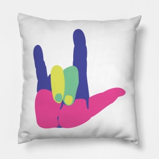 ASL ILY bright Pillow