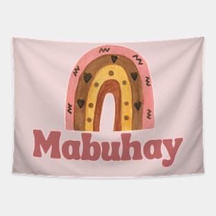 Mabuhay Filipino Expression Philippines w/ Rainbow Tapestry