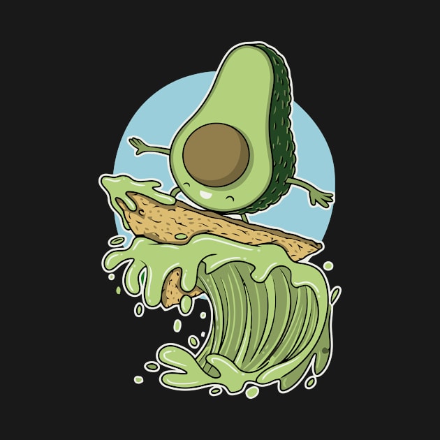 Funny Avocado Surfing by Health