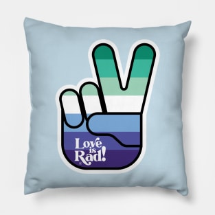 Love is Rad! Peace Sign Pillow