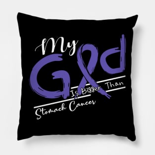 Stomach Cancer Awareness My God Is Stronger - In This Family No One Fights Alone Pillow