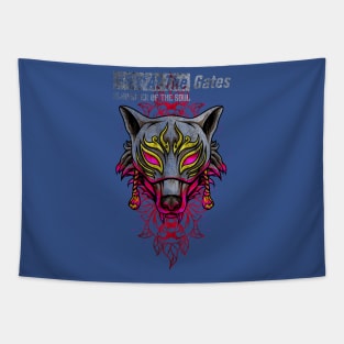 WOLF AT THE GATES OF ONI MASK Tapestry