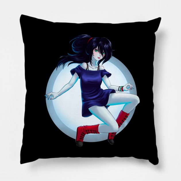 Marceline In the Moon Pillow by rafafloresart