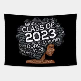 Class of 2023 Black Woman Afro Tapestry