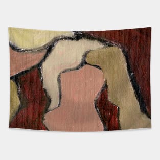 Winery Blush Rose Lemon Abstract Art Tapestry