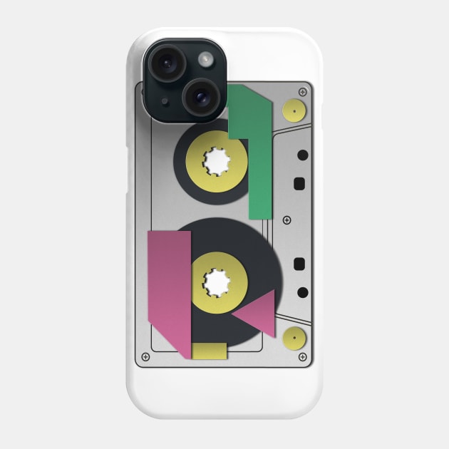 1980s Cassette Tape Papercraft Illustration Phone Case by UnlovelyFrankenstein