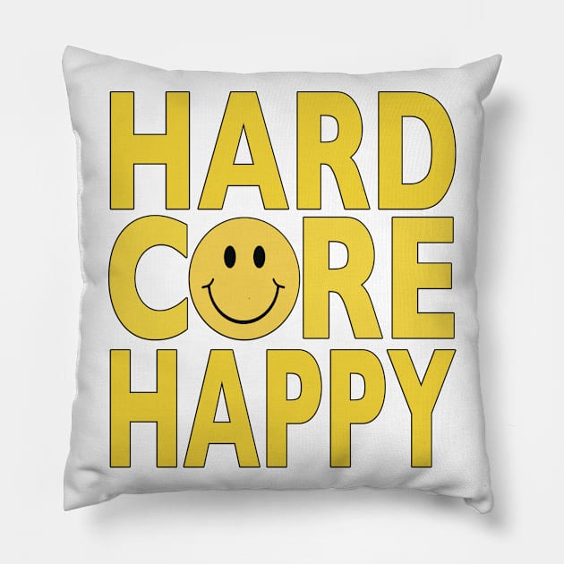 Happy Hardcore Acid House Ravers Pillow by RuftupDesigns