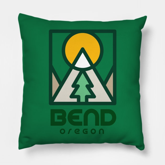 Bend Oregon Mountains Pillow by PodDesignShop