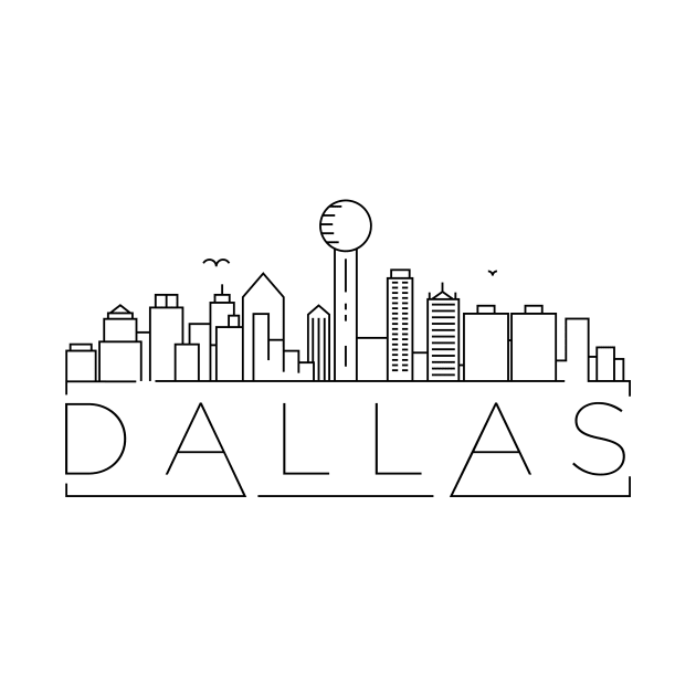 Dallas Minimal Skyline by kursatunsal