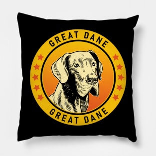 Great Dane Dog Portrait Pillow