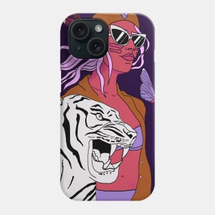 Friend with a tiger Phone Case