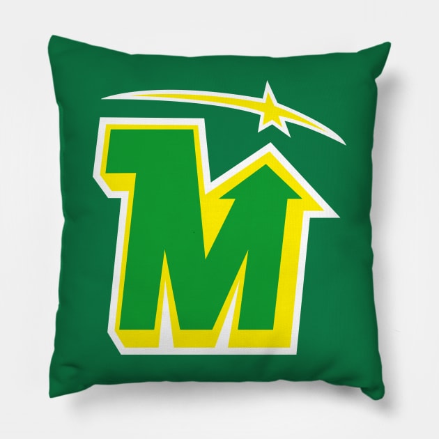 Minnesota Vintage Hockey Pillow by miniBOB