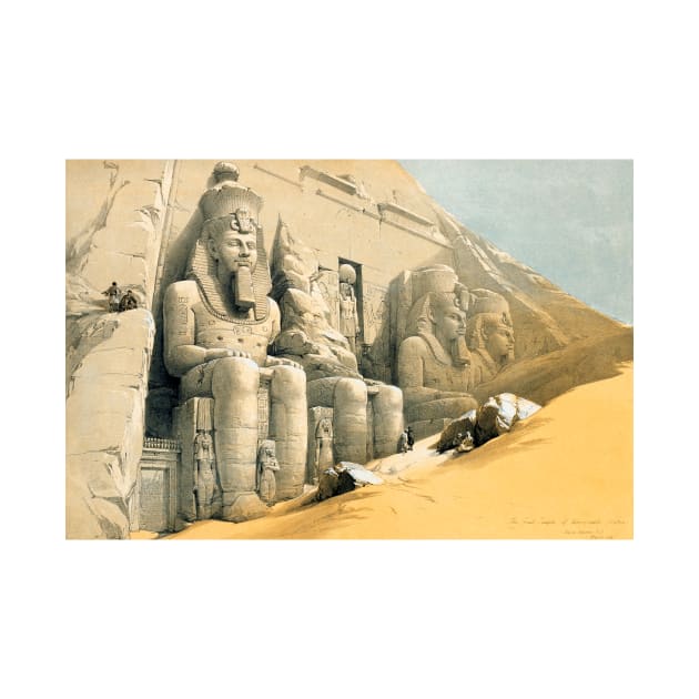 Great Temple of Ramesses II, Abu-Simbel, Egypt 1846 Louis Haghe by rocketshipretro