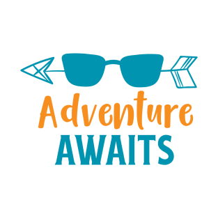 Adventure Awaits, Adventurers, Sunglasses, Arrow T-Shirt