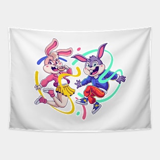 Couple Happy Rabbit Tapestry