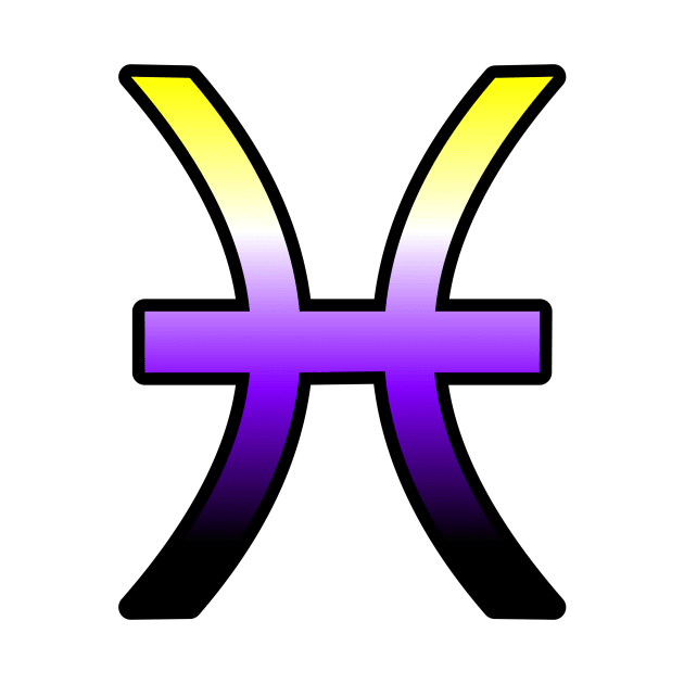 Pisces Nonbinary Pride Symbol by SillyStarlight