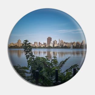 Central Park Lake Manhattan Skyline NYC Pin