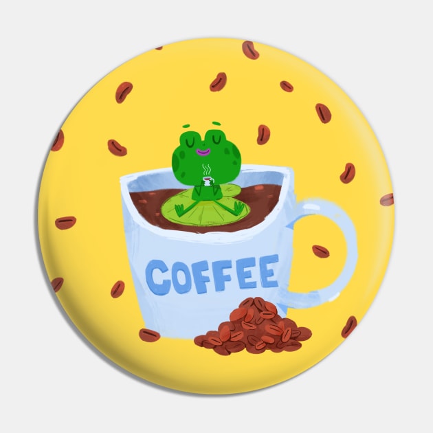 Coffee Frog Pin by azbeen