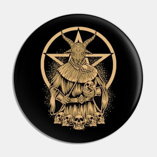 Baphomet Satanic Pin