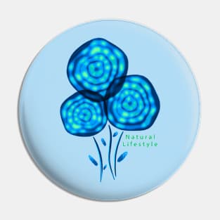 Blue fresh bouquet Pin