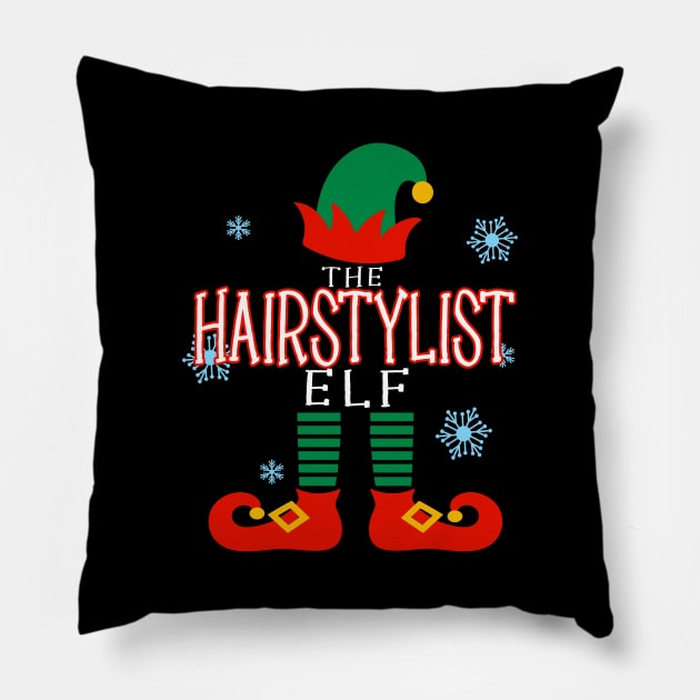 Hairstylist  Christmas Elf Gifts Pillow by FamilyLove